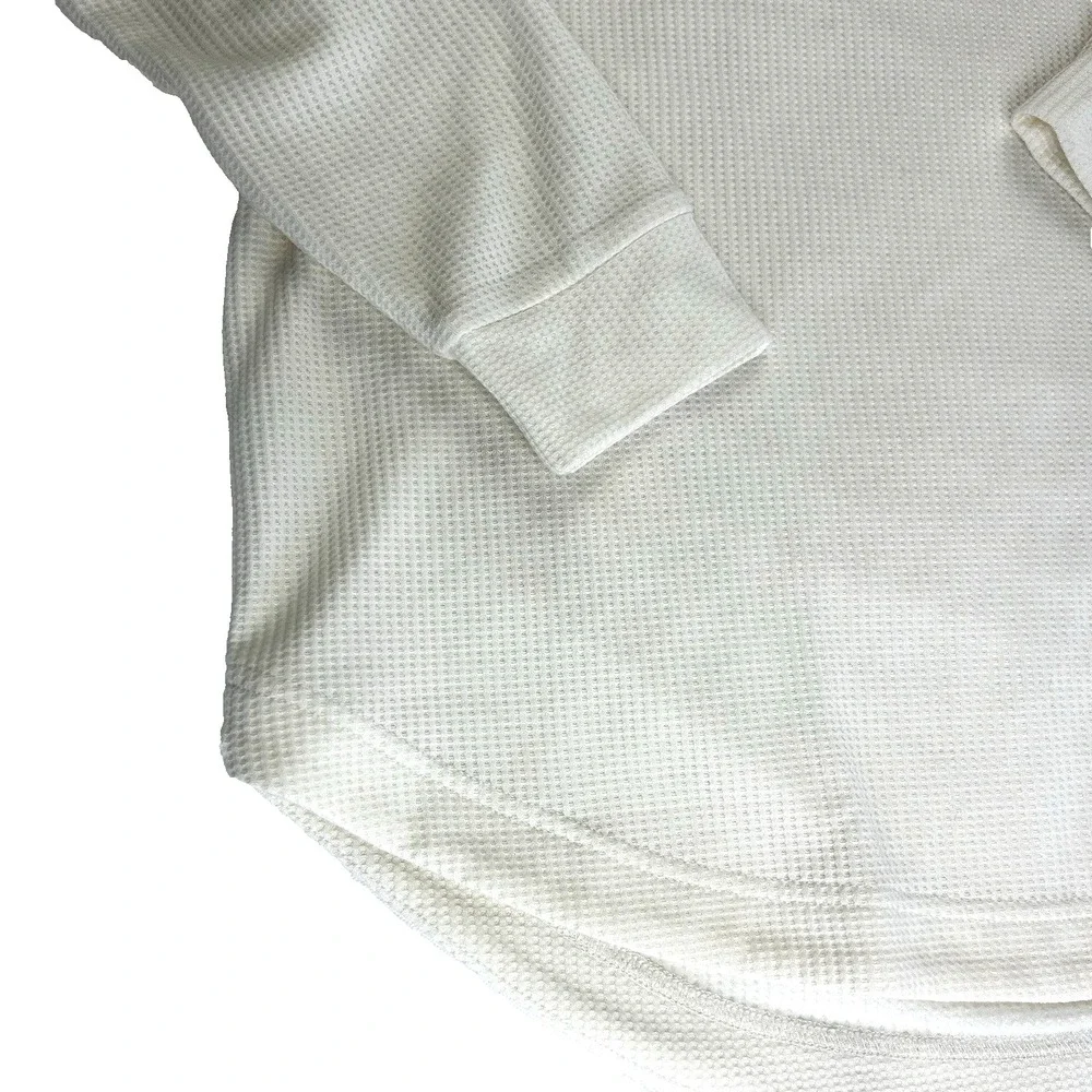 NWT Lou & Grey cowl neck waffle knit leisure wear comfort fit cream size‎ L